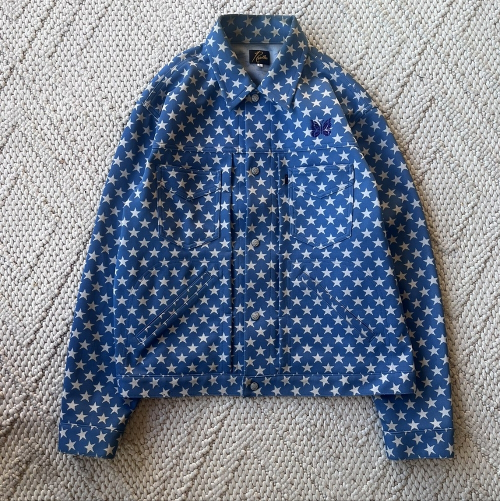 Needles SS23 'Penny Jean' Blue Lightweight Button Up Jacket